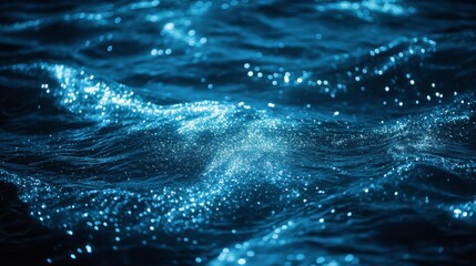 Sparkling Ocean Waves with Glimmering Reflections
