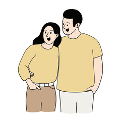 Romantic couple dating