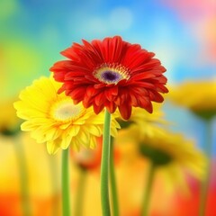 Vibrant Gerbera Daisies in Bloom