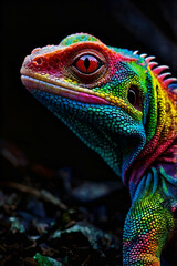 Fototapeta premium Multi color iguana