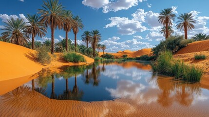 Oasis in the Sahara Desert