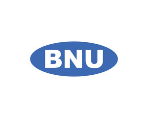 BNU logo design vector template. BNU