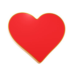 card symbol heart icon and 3d illustration