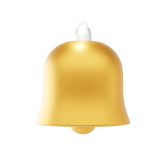 christmas bell 3d icon and illustration
