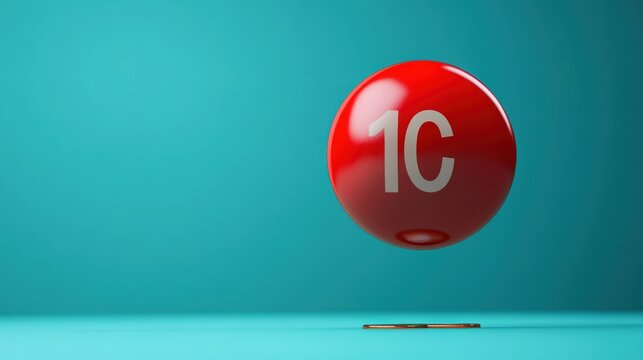 Red Sphere with 1C Label