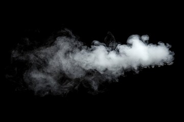 Smoke Cloud Isolated on Black Background , ai