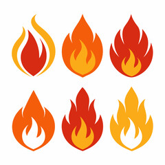 fire and flames, fire-flame icon vector