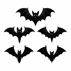 bat vector, silhouette, logo designs - vector illustration