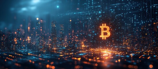 Bitcoin Cityscape: A Futuristic Vision of Cryptocurrency