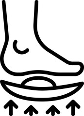Flat foot icon