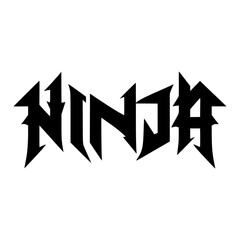 death metal band name ninja logo vector illustration template design © katsumatakun
