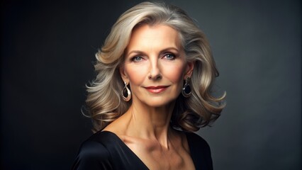 Fototapeta premium A mature attractive lady exuding elegance and sophistication, mature, attractive, lady, woman, elegance, sophisticated