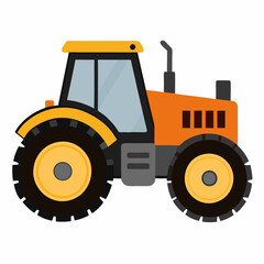 tractor silhouette vector isolated on a white background, tractor vector	