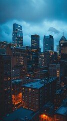 Obraz premium Cityscape at Dusk.