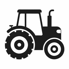 tractor  silhouette vector isolated on white  background, tractor vector