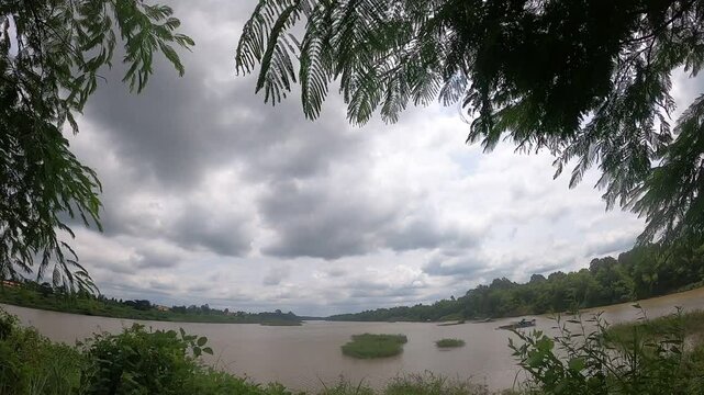Timelapse at the Mun River, Sisaket Province, Thailand