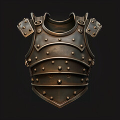 Naklejka premium Riveted Medieval Chest Armor with Simple Design 