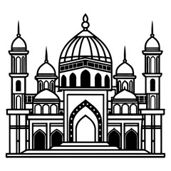 Mosque silhouette vector illustration