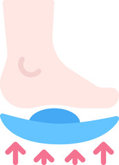 Flat foot icon