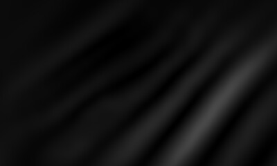 Abstract black leather background. Wavy leather.