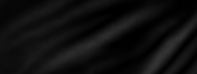 Abstract black leather background. Wavy leather.