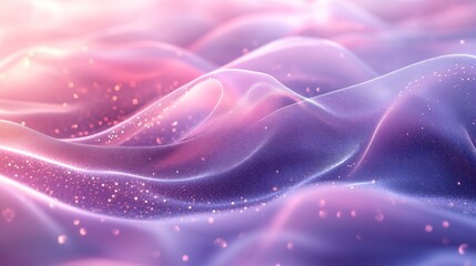 Abstract Purple and Pink Wavy Fabric with Glitter