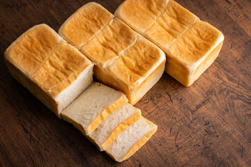 食パンの断面　bread