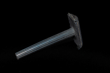 mustache shaver tool isolated black background