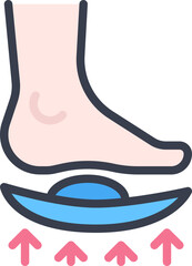 Flat foot icon