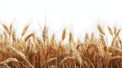 wheat field border isolated on transparent background - ai