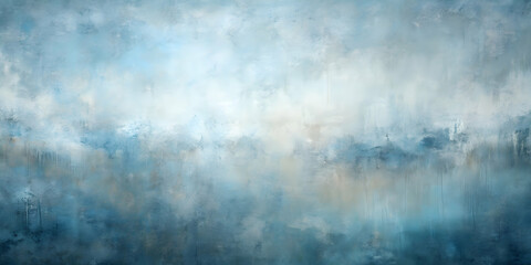 Obraz premium Abstract Blue and White Watercolor Background: A dreamy, ethereal backdrop of swirling blues and whites, reminiscent of clouds or smoke. Perfect for adding a touch of serenity and tranquility to your 