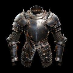 Classic Medieval Armor with Chainmail and Sword Sheath
