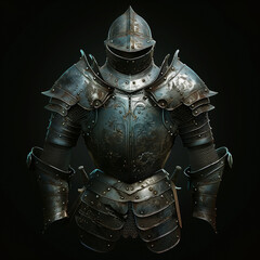 Full Metal Knight Armor with Helmet and Engravings
