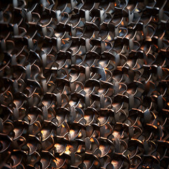 Obraz premium Close-Up of Interlocking Chainmail Links with Lighting 