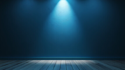 Obraz premium Spotlight arrangement on blue wall