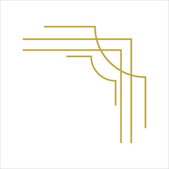 Decorative luxury corner frame. Vintage frame and border. Corner design element 