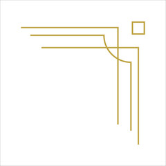 Decorative luxury corner frame. Vintage frame and border. Corner design element 