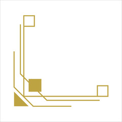 Decorative luxury corner frame. Vintage frame and border. Corner design element 