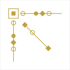 Decorative luxury corner frame. Vintage frame and border. Corner design element 