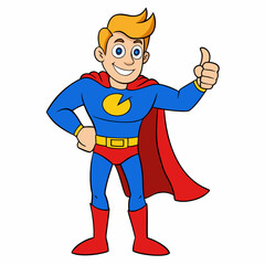 Superhero Character Vector Illustration cartoon character super hero Illustrator Artwork