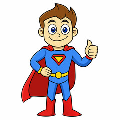 Obraz premium Superhero Character Vector Illustration cartoon character super hero Illustrator Artwork