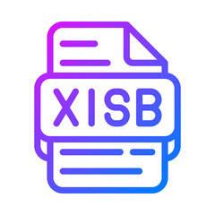 Xlsb document format file type icon. dynamic gradient icons for database files. vector illustration.