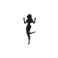silhouette of a woman. silhouette of a person. silhouette of a woman running