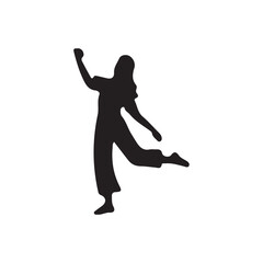 silhouette of a person. silhouette of a girl