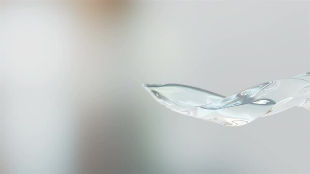 空中を進んでいく水