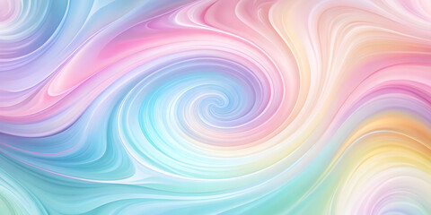 Obraz premium Pastel Swirl Abstract Background: A mesmerizing abstract background with a swirling pattern of pastel colors, creating a dreamy and ethereal atmosphere. Perfect for adding a touch of whimsy and color 