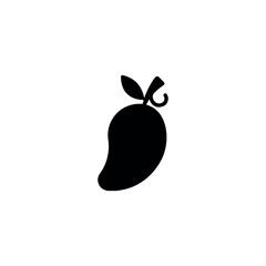 mango silhouette. illustration of an Mango. silhouette of a mango. mango vector design 