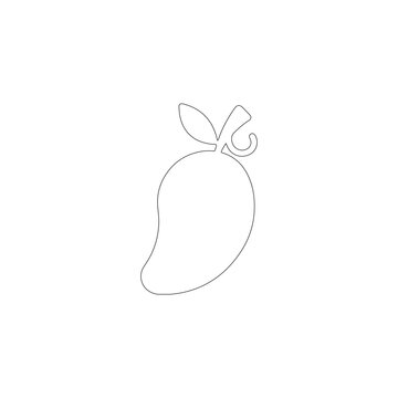 recommend clip art: Mango line art. mango line vector. Mango vector design 