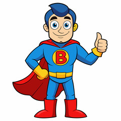 Superhero Character Vector Illustration cartoon character super hero Illustrator Artwork