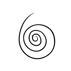 Spiral Swirl Thin Line 